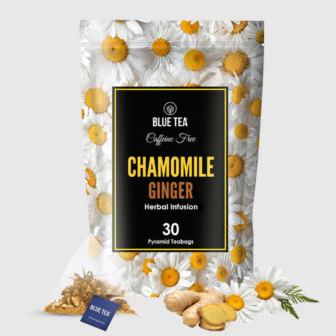 Blue Tea Chamomile Ginger Herbal Tea